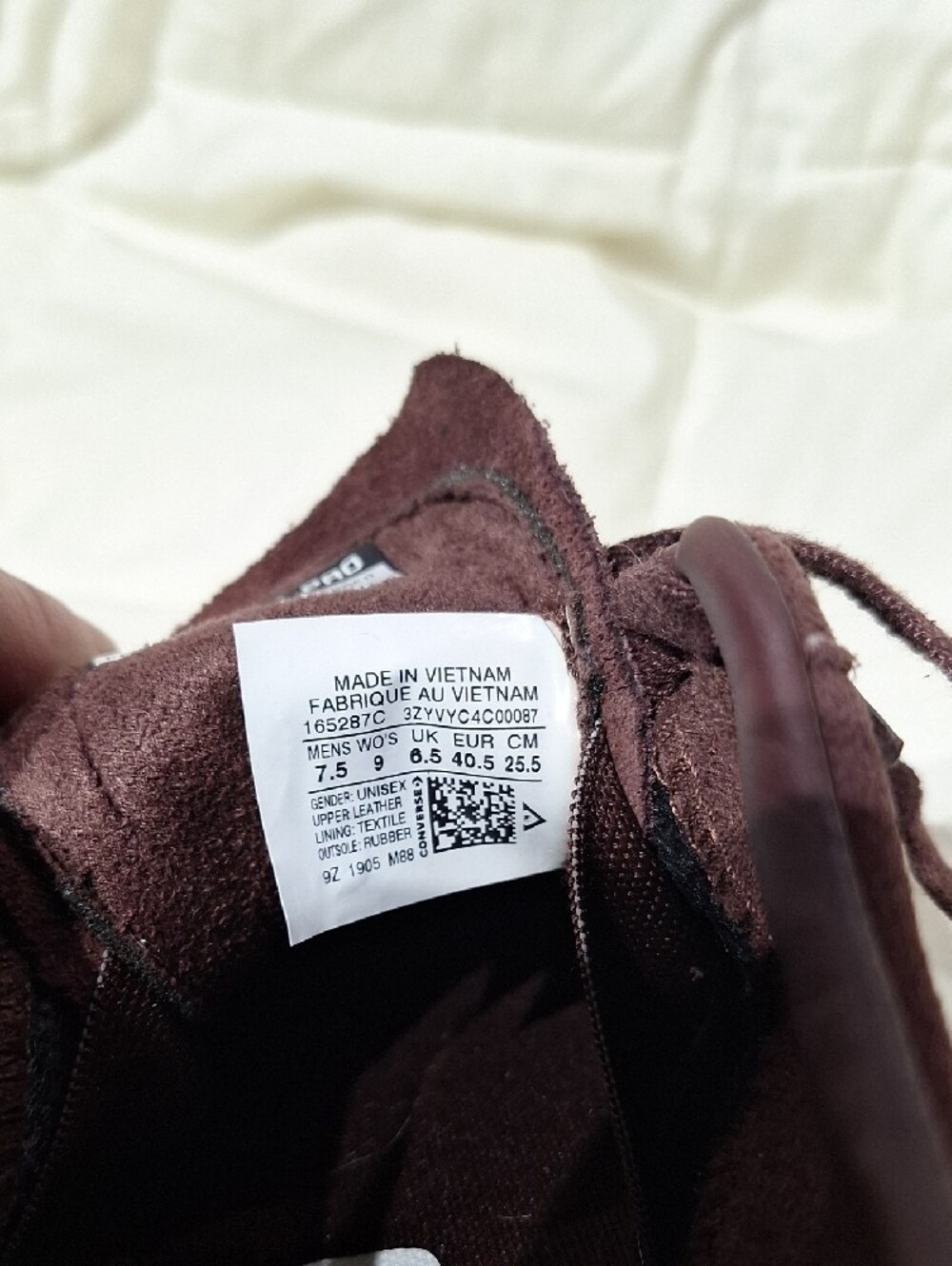 Converse Unisex Sneakers In Suede Burgundy Coloring - Picture 9 of 10